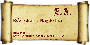 Rückert Magdolna névjegykártya