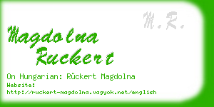 magdolna ruckert business card