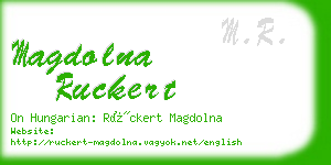 magdolna ruckert business card